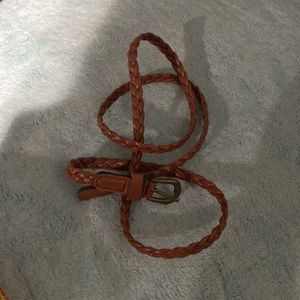 Brown braided belt